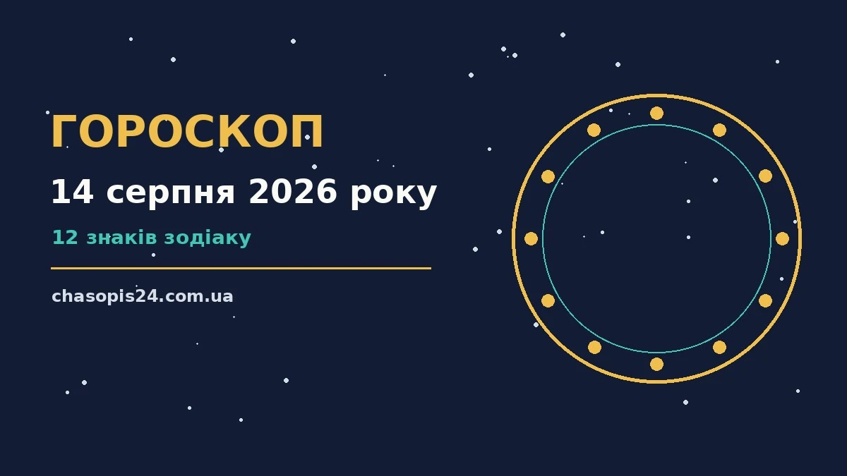 Гороскоп на 14 серпня 2026 року: ритм дня для 12 знаків для нових справ і розмов