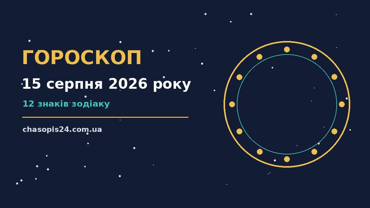 Гороскоп на 15 серпня 2026 року: ритм дня для 12 знаків для нових справ і розмов
