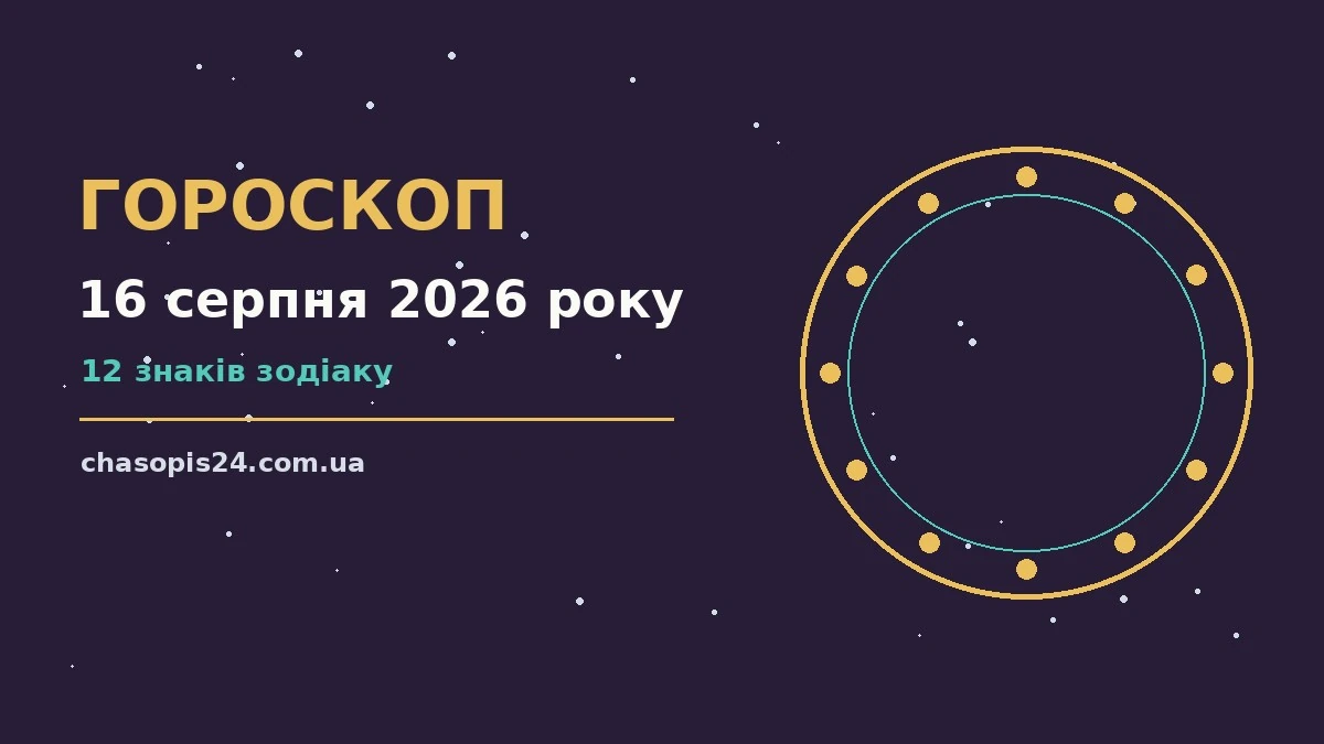 Гороскоп на 16 серпня 2026 року: ритм дня для 12 знаків для нових справ і розмов