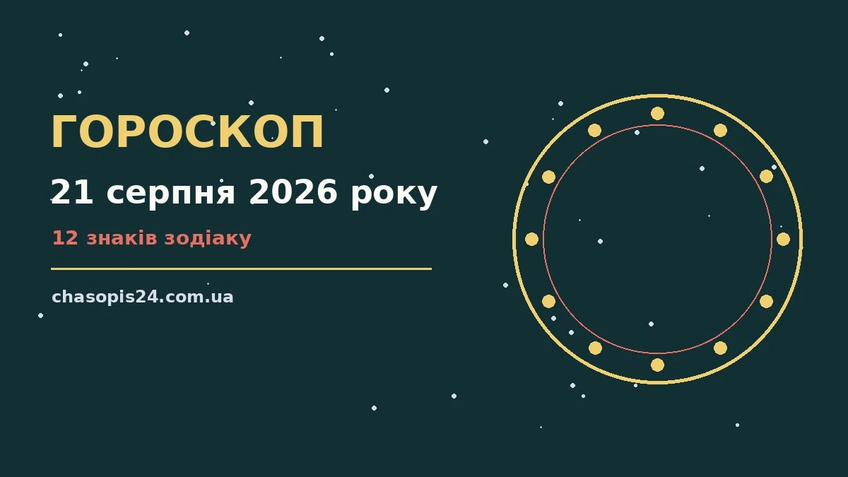 Гороскоп на 21 серпня 2026 року: ритм дня для 12 знаків для нових справ і розмов