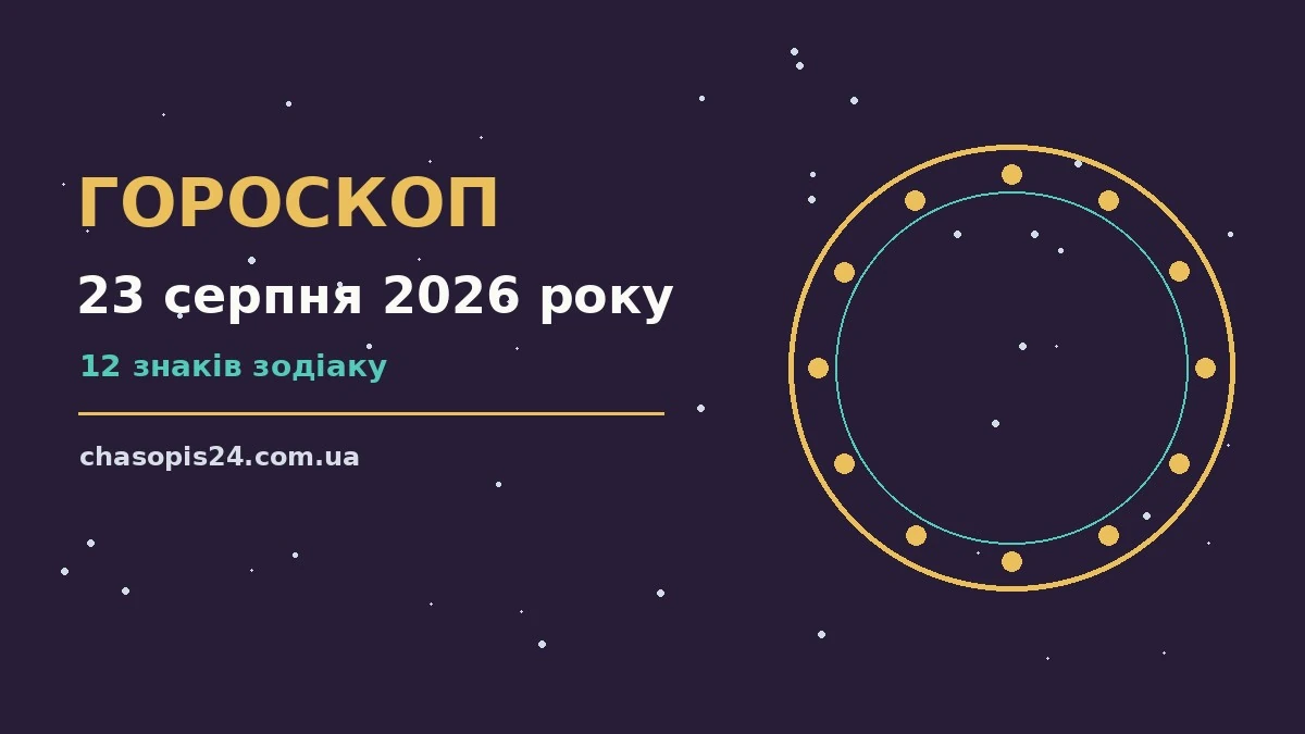 Гороскоп на 23 серпня 2026 року: ритм дня для 12 знаків для нових справ і розмов