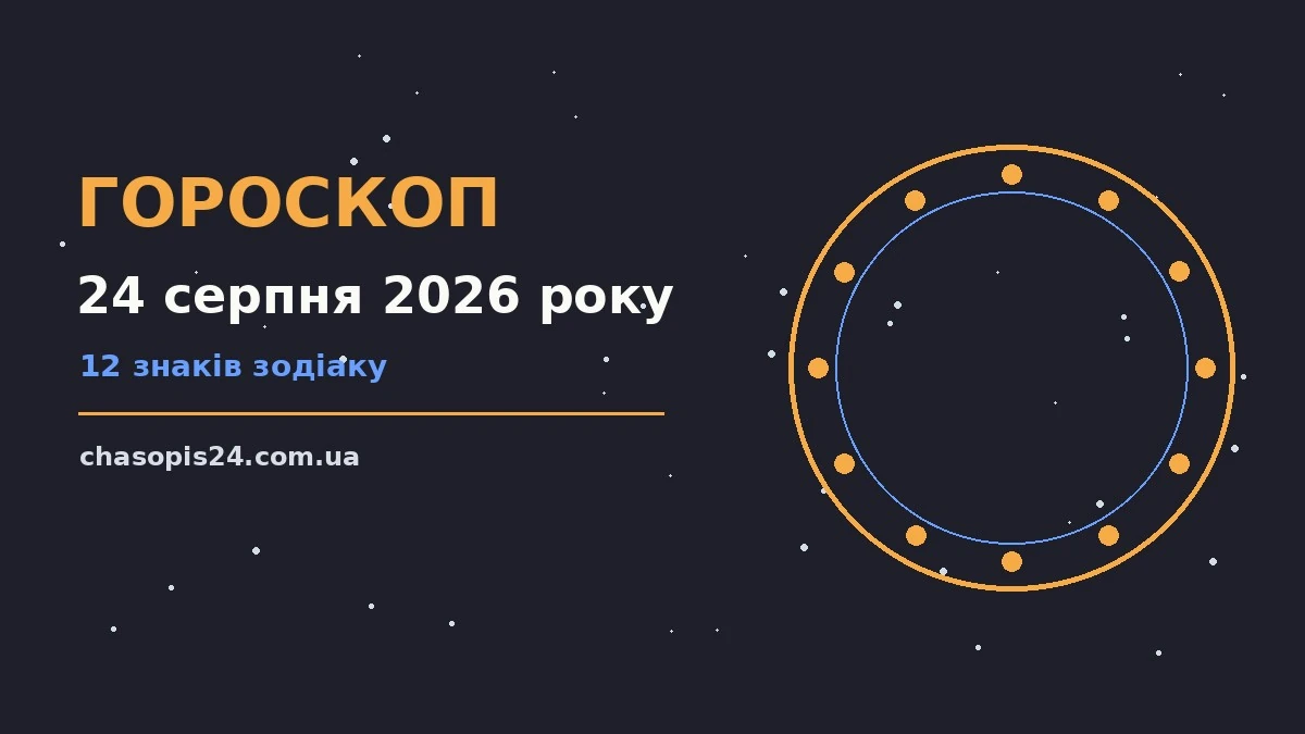 Гороскоп на 24 серпня 2026 року: ритм дня для 12 знаків для нових справ і розмов