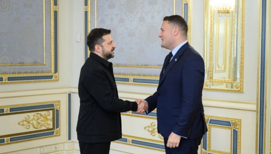 Володимир Зеленський і Вес Стрітінг під час зустрічі у Києві 5 серпня 2026 року