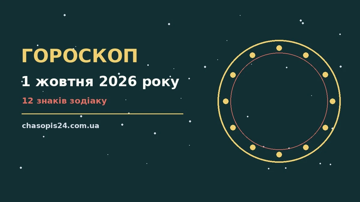 Гороскоп на 1 жовтня 2026 року: ритм дня для 12 знаків для нових справ і розмов