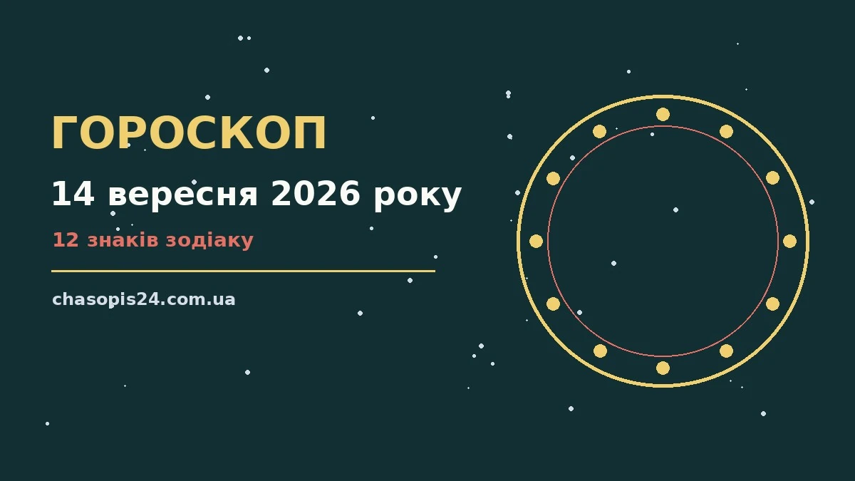 Гороскоп на 14 вересня 2026 року: ритм дня для 12 знаків для нових справ і розмов