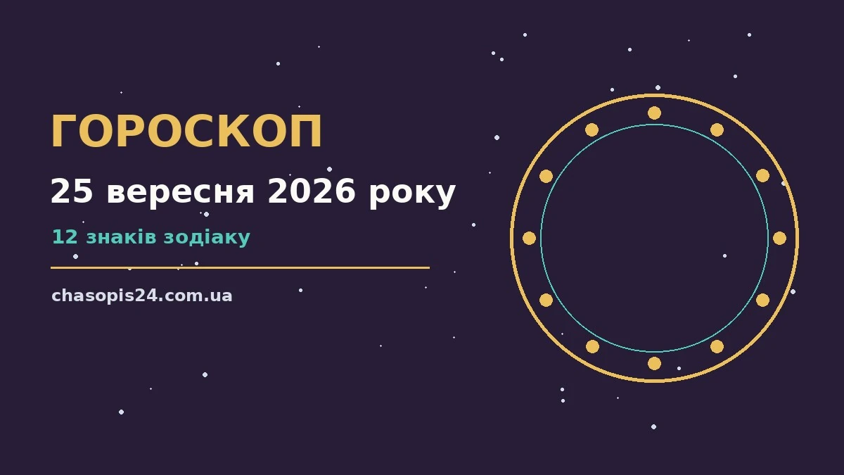 Гороскоп на 25 вересня 2026 року: ритм дня для 12 знаків для нових справ і розмов