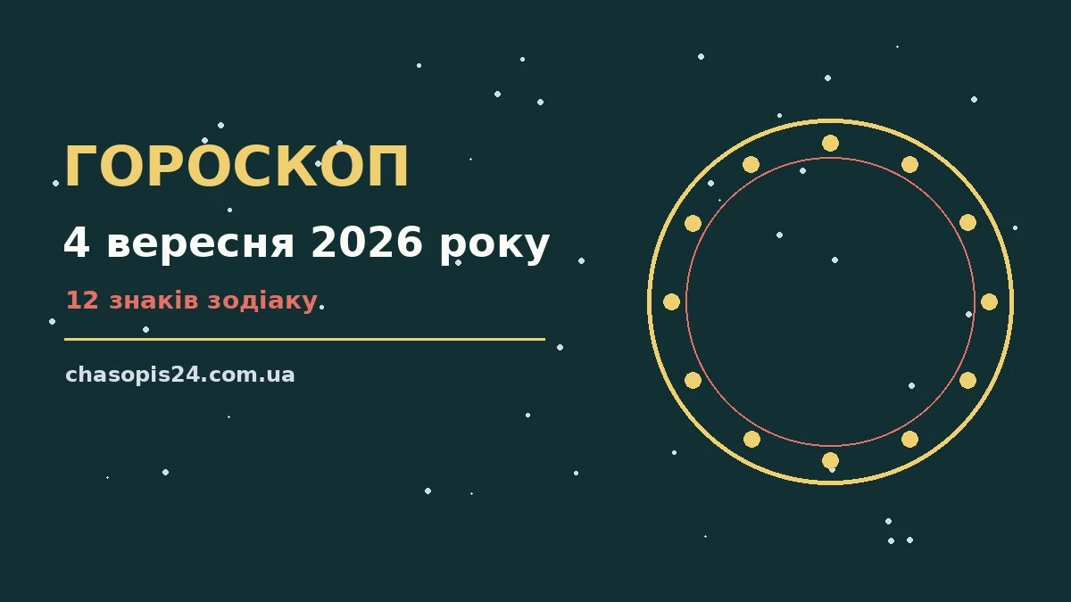 Гороскоп на 4 вересня 2026 року: ритм дня для 12 знаків для нових справ і розмов