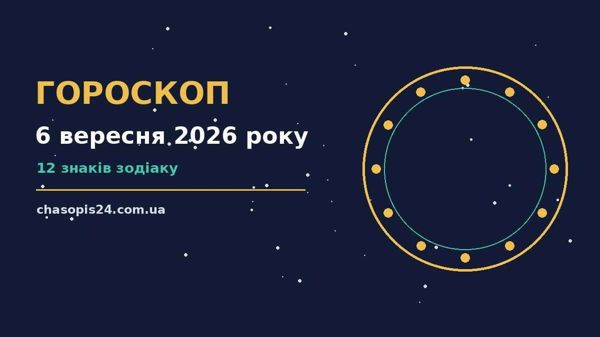 Гороскоп на 6 вересня 2026 року: ритм дня для 12 знаків для нових справ і розмов